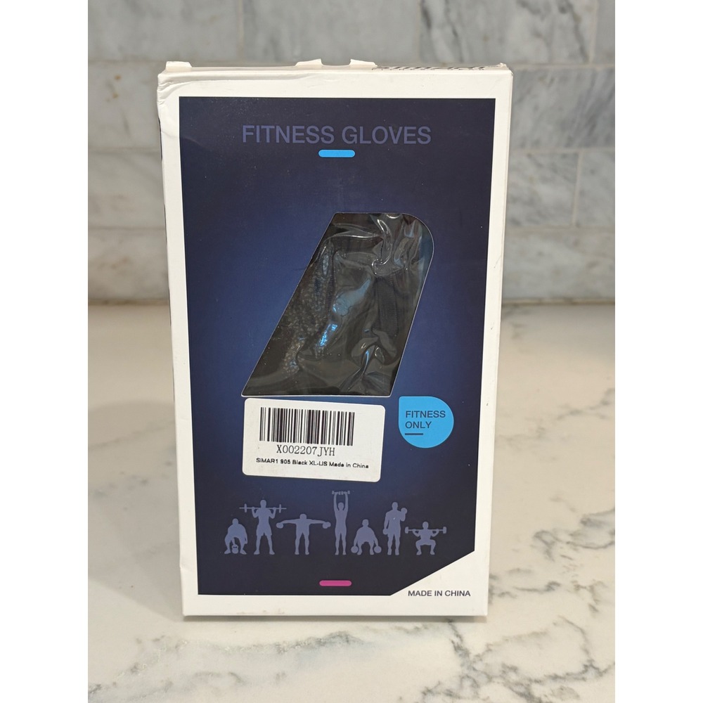 Workout Gloves- Simari Black XL Fitness Gym Weightlifting Wrist Support NEW